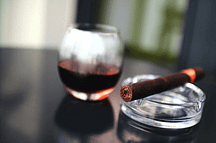 cigar and drinks